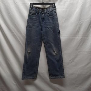 Vtg U.S. POLO ASSN. Boys Baggy Cargo distressed knees jeans 10
